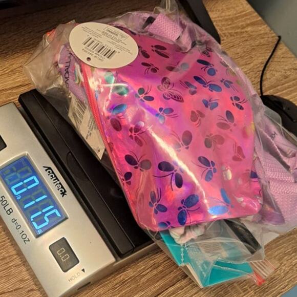 7 Piece Kendall & Kylie Purple Unicorn Mini Backpack Bag with Accessories - Picture 7 of 7